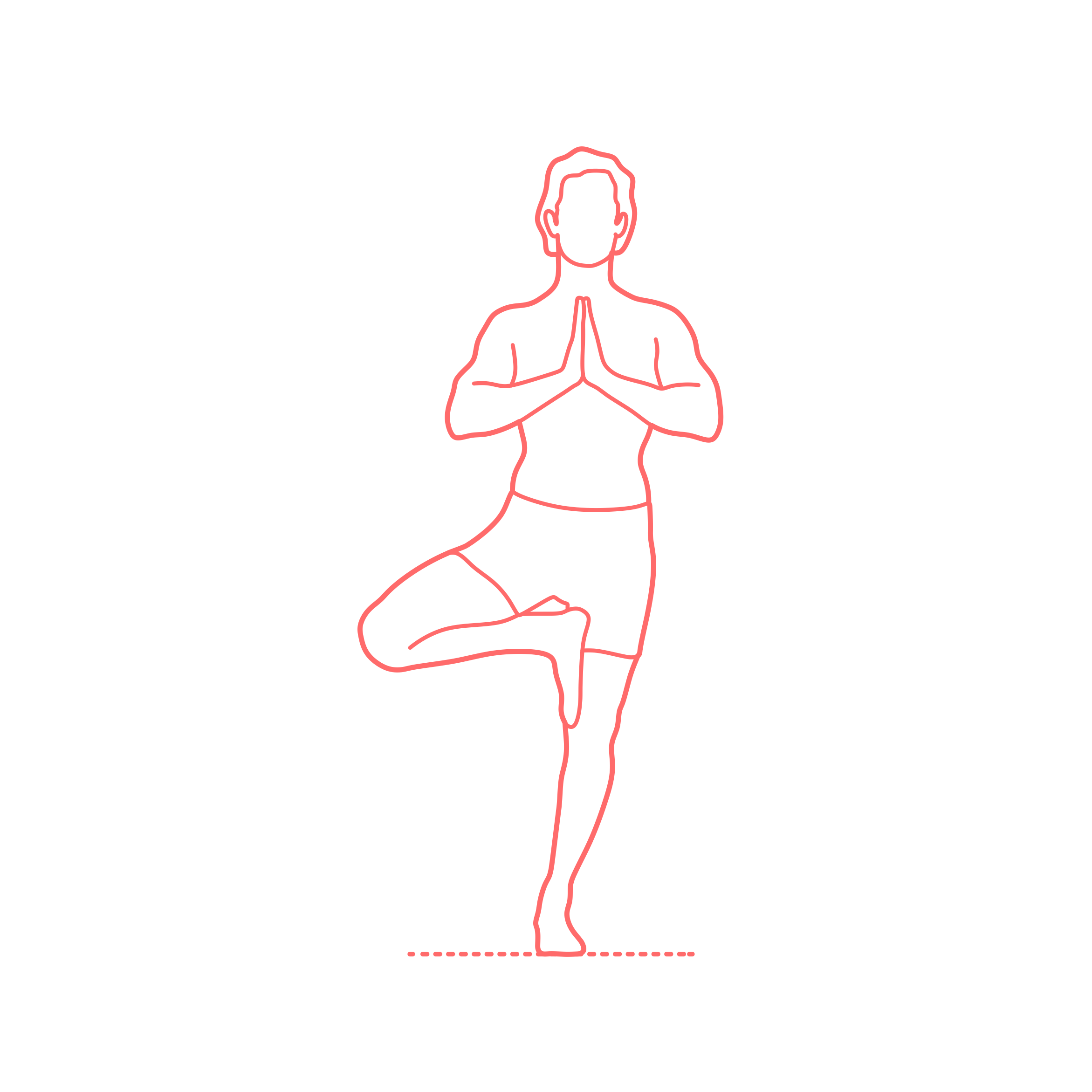 Humans Yoga Poses Tree Pose Outline Svg Vector Free Vectors